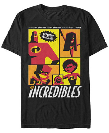 Мужская футболка с коротким рукавом Disney Pixar Explosive Family Action The Incredibles
