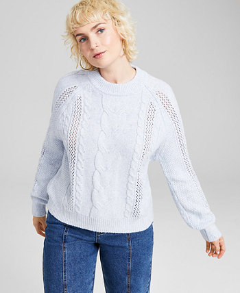 Женский свитер косой вязки с рукавами реглан, созданный для Macy's And Now This