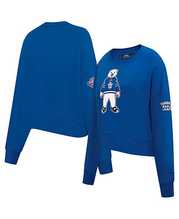 Женский синий пуловер с круглым вырезом Toronto Maple Leafs Mascot Pro Standard