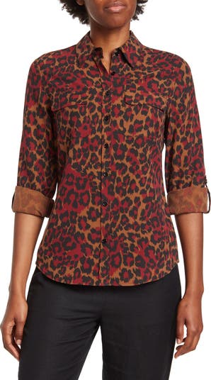 Шелковая блузка с леопардовым принтом GO SILK