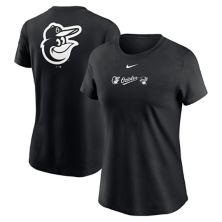 Женская черная футболка через плечо Nike Baltimore Orioles Nike