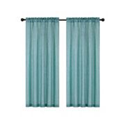 Kate Aurora 1 Piece Moroccan Sparkle Rod Pocket Semi Sheer Voile  Window Curtain Panel Kate Aurora