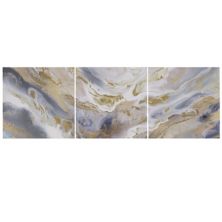 Madison Park Shimmering Symphony Glitter and Gold Foil Abstract Triptych 3-Piece Canvas Wall Art Set Madison Park