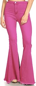 Anna-Kaci Women's Fashion High Waist Long Denim Bell Bottom Jeans Flared Pants Anna-Kaci