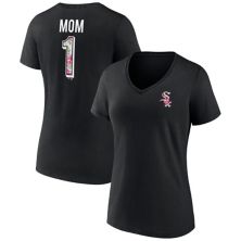 Women's Black Chicago White Sox Mother's Day Plus Size Best Mom EverÂ V-Neck T-Shirt Profile