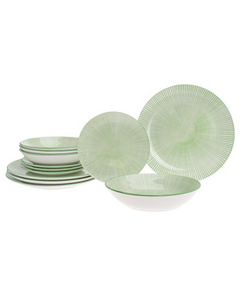 Светло-зеленый набор столовой посуды из 12 предметов, Сервиз на 4 персоны Godinger