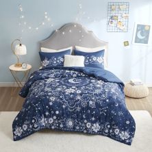 Интеллектуальный дизайн Luna Антимикробное и гипоаллергенное одеяло Celestial с декоративной подушкой Intelligent Design