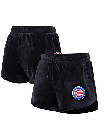 Черные женские классические велюровые шорты для отдыха Chicago Cubs Pro Standard