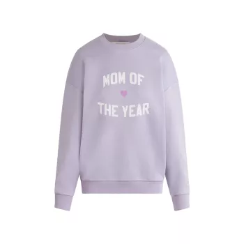 ''Mom Of The Year'' Cotton-Blend Sweatshirt FAVORITE DAUGHTER