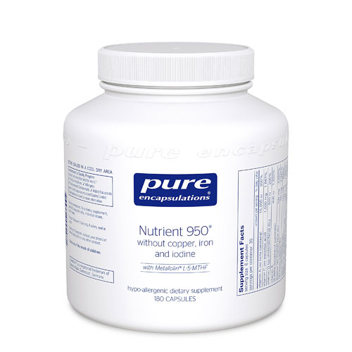 Nutrient 950 без Меди, Железа и Йода - 180 капсул - Pure Encapsulations Pure Encapsulations