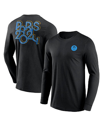 Branded Men's Black Paris 2024 Text Block Overlay Long Sleeve T-Shirt Fanatics