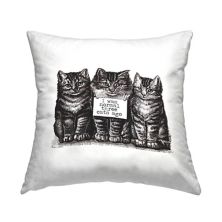 Stupell Home Decor &#34;Three Cats Ago&#34; Humorous Throw Pillow Stupell Home Decor