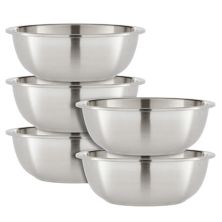 1.5 Qt Stainless Steel Mixing Bowls for Kitchen, Baking, Cooking Prep (5 Piece Set) Okuna Outpost