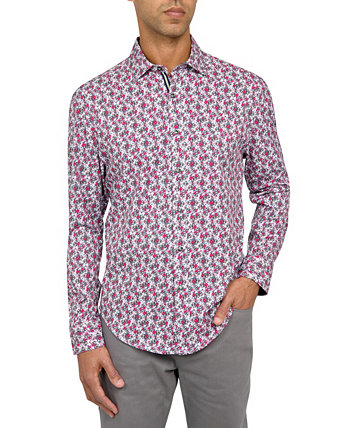 Men's Micro-Floral Performance Stretch Shirt Society of Threads
