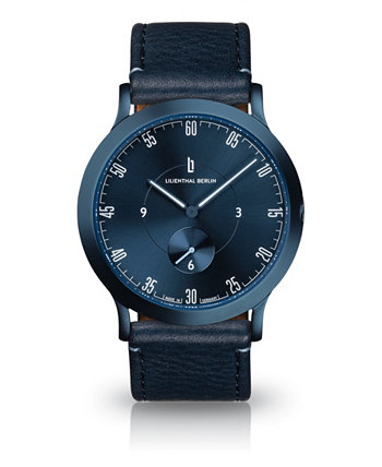 L1 все синие кожаные часы 37 мм Lilienthal Berlin