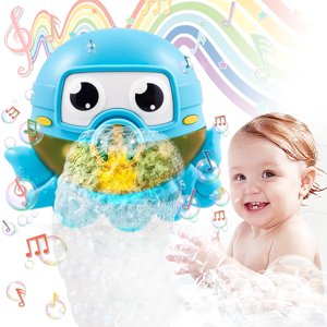 HopeRock Bath Toys, Music Bath Bubble Maker for Baby, Automatic Bubbles Machine Blower for Bathtub, Shower Bathtub Toy Gift for Toddlers Boys Girls HopeRock