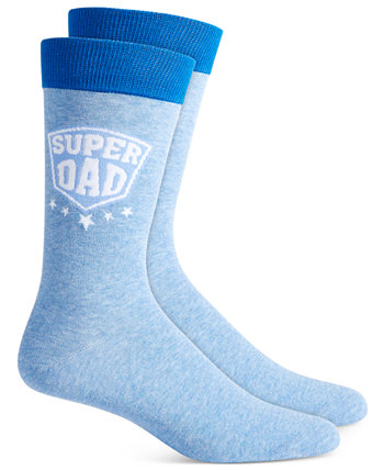 Мужские носки Super Dad Crew, созданные для Macy's Club Room