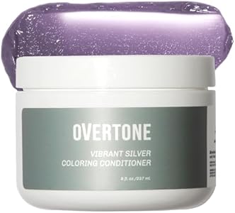 oVertone Haircare Color Depositing Conditioner - 8 oz Semi Permanent Hair Color with Shea Butter & Coconut Oil - Temporary Hair Color Dye - Vegan, Cruelty-Free - Blue for Brown Hair OVertone