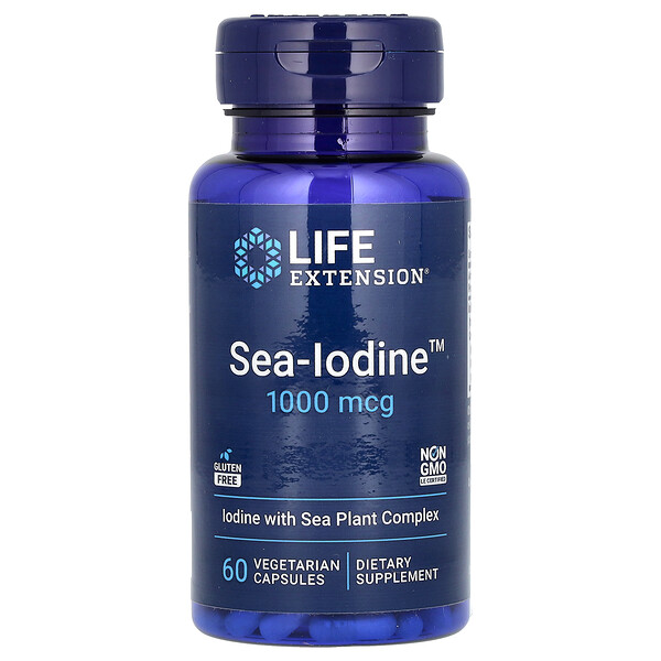 Sea-Iodine, 1000 мкг, 60 вегетарианских капсул Life Extension