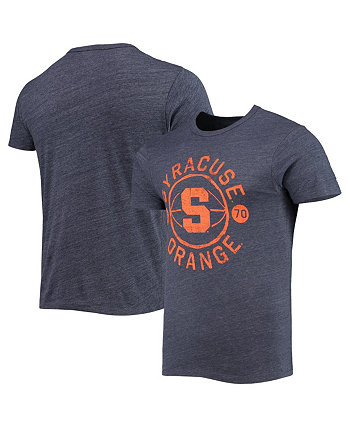 Men's Heathered Navy Syracuse Orange Hero Shot Victory Falls Tri-Blend T-shirt League Collegiate Wear
