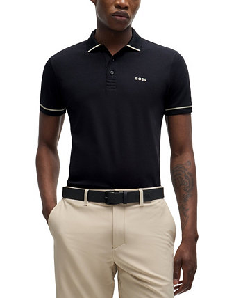 Men's Contrast Trims Slim-Fit Polo Shirt BOSS