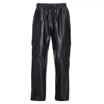 Кожаные брюки-карго Maximilian