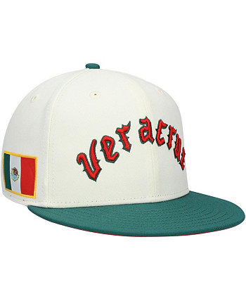 Мужская кремовая, зеленая приталенная шляпа Azules de Veracruz Team Rings & Crwns