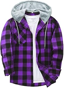 Мужская Повседневная Куртка JACKETOWN Hooded Flannel Shirt JACKETOWN