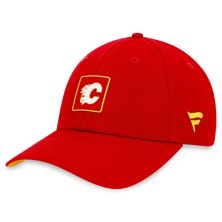 Men's Fanatics Branded  Red Calgary Flames Authentic Pro Rink Adjustable Hat Fanatics