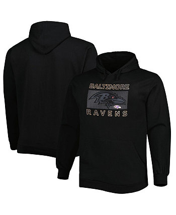 Мужской черный пуловер с капюшоном Baltimore Ravens Big and Tall Pop of Color Fanatics