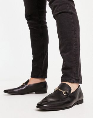 Office lemming bar loafers in black leather Office