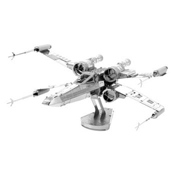 Модель звездолёта X-Wing с лазерной резкой, 3D, 2 металлических листа, 10.2 x 8.6 x 5.2 см Fascinations