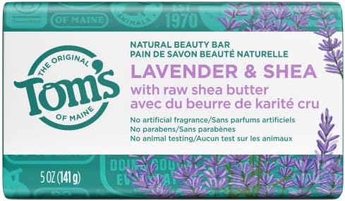 Tom's of Maine Natural Beauty Bar Soap, Lavender & Shea With Raw Shea Butter, 5 oz. Tom's of Maine