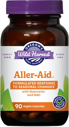 Aller-Aid™ с кверцетином и NAC, 90 веганских капсул Oregon's Wild Harvest