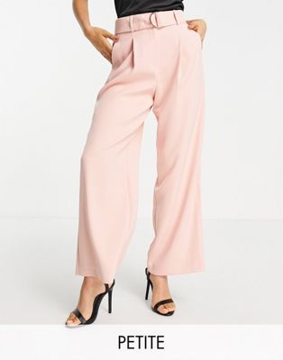 Розовые широкие брюки с поясом Ever New Petite Ever New