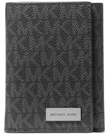 Мужской кошелек тройного сложения с принтом монограммы Michael Kors
