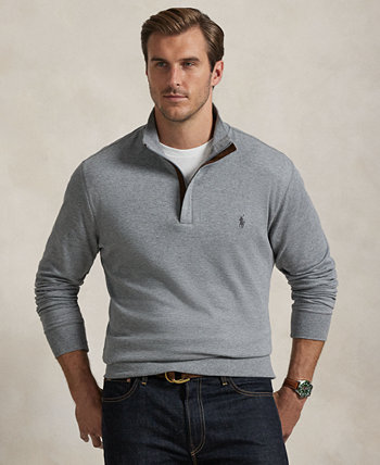 Мужская Толстовка Polo Ralph Lauren Big & Tall Luxury Jersey Quarter-Zip Polo Ralph Lauren