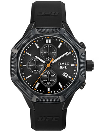 Мужские аналоговые часы UFC King, черные силиконовые часы, 45 мм Timex
