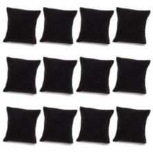 Juvale Bracelet Pillow Display 12-Pack Velvet Jewelry Display Pillow 3 x 3 inches - Black Juvale