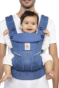 Ergobaby All Carry Positions Breathable Mesh Baby Carrier with Enhanced Lumbar Support & Airflow (7-45 Lb), Omni Breeze, Graphite Grey Ergobaby