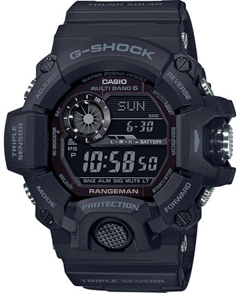 Мужские часы Solar Digital Rangeman с черным полимерным ремешком, 53-1 / 2 мм G-Shock