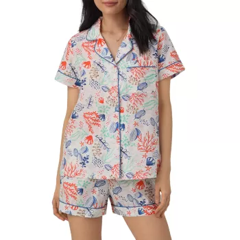 Coral Reef Cotton-Silk Short Pajamas BedHead