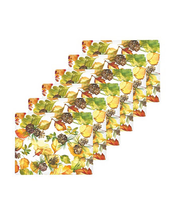 Салфетки из ДВП с осенними листьями, набор из 6 шт. C&F Home