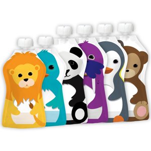 Squooshi Reusable Food Pouch | Assorted 6 Pack | 2 sizes SQUOOSHI