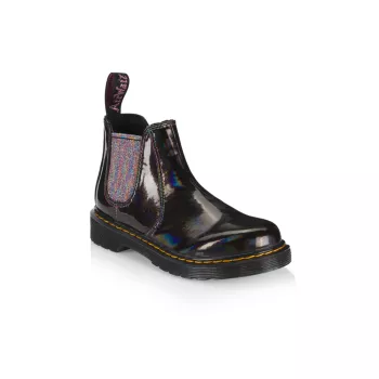 Girl's 2976 Glitter Leather Boots Dr. Martens