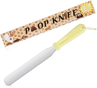 Geiserailie Poop Knife 12.8 Inch Durable Metal Poop Knife for Toilet Unclogging Extra Long Handle Poo Stick Cutter Prank Funny Gag Gift for White Elephant Christmas Stocking Stuffer Gift Geiserailie