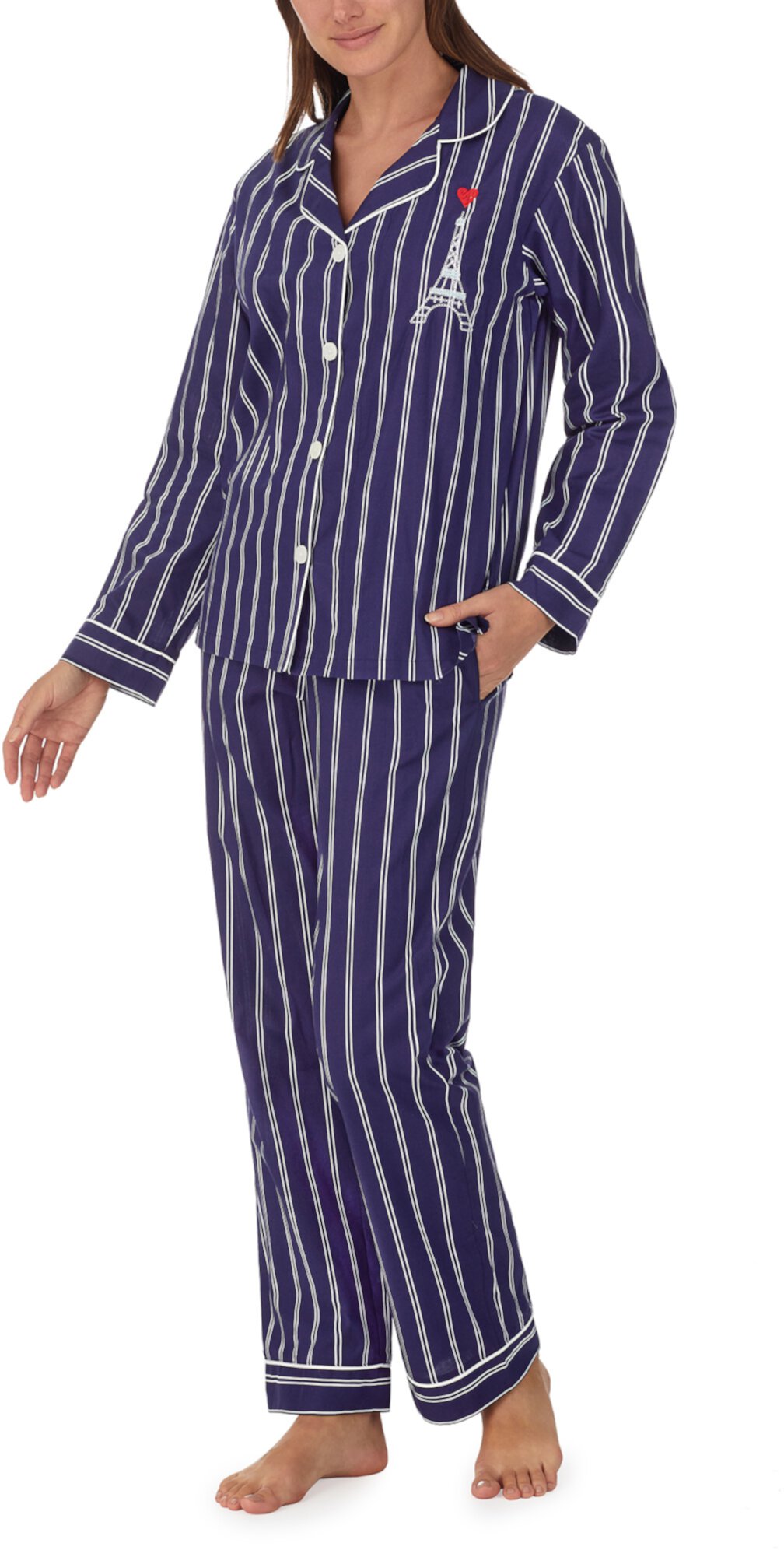 Классический пижамный комплект с длинными рукавами из органического хлопка Bedhead PJs