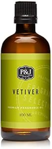 P&J Fragrance Oil - Vetiver 100ml - Candle Scents, Soap Making, Diffuser Oil, Fresh Scents P&J Trading