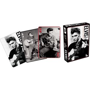 Elvis Presley Black and White Playing Cards Aquarius