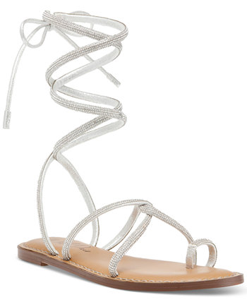 Босоножки на плоской подошве со шнуровкой и завязками на щиколотках Gennifer, созданные для Macy's Wild Pair